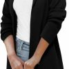 Sweaters | ZOLUCKY Zolucky Womens Open Front Knit Cardigan Long Sleeve Lapel Coat Casual Solid Classy Sweater Jacket