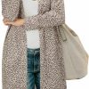 Sweaters | OUGES Ouges Women'S Open Front Cardigan Shirt With Pockets Long Sleeve Lightweight Coat