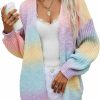 Sweaters | Verdusa Verdusa Women'S Casual Drop Shoulder Long Sleeve Knit Cardigan Sweater Outerwear