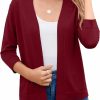 Sweaters | Bettysays Women'S 3/4 Sleeve Open Front Cropped Cardigan Sweater Elegant Shrugs For Women