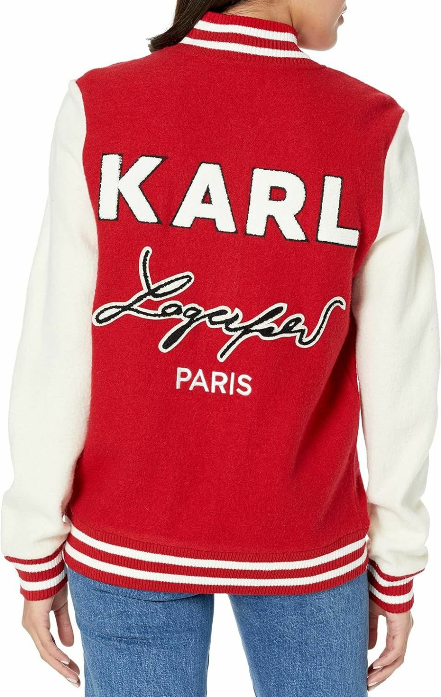 Sweaters | Karl Lagerfeld Paris Karl Lagerfeld Paris Women'S Knit Bomber Jacket