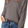 Sweaters | Dokotoo Dokotoo Womens Ribbed Knit Textured Drop Shoulder Long Sleeve Crew Neck Pullover Sweaters