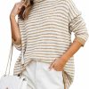 Sweaters | Dokotoo Dokotoo Womens Oversized Turtleneck Pullover Sweaters 2023 Striped Warm Long Sleeve Knit Tunic Jumper Tops