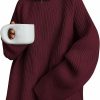 Sweaters | LILLUSORY Lillusory Women'S Oversized Turtleneck Chunky Knit Sweater Loose Fit Ribbed Tunic Mini Sweater Dress