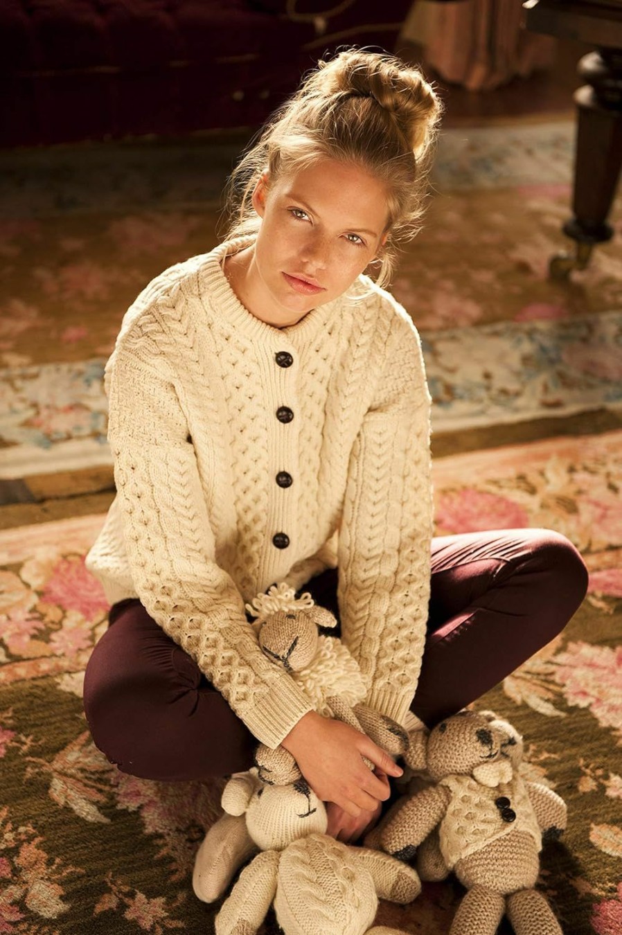 Sweaters | Aran Woollen Mills Achill Island Aran Cardigan For Women, 100% Merino Wool, Authentic Irish Knit Cardigan, Made In Ireland