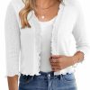 Sweaters | GoMamee Women'S 3/4 Sleeve Cropped Cardigan Open Front Bolero Shurgs Sweater S-Xl