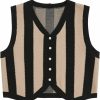 Sweaters | Floerns Floerns Women'S Argyle V Neck Button Front Cardigan Sleeveless Knit Sweater Vest