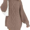 Sweaters | LILLUSORY Lillusory Women'S Crewneck Oversized Sweater Dress 2023 Fall Cable Knit Long Sleeve Chunky Casual Dresses Pullover Tops