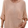 Sweaters | chouyatou Chouyatou Women'S Spring Oversized Short Sleeve Crochet Sweater Top Beach Summer T-Shirt