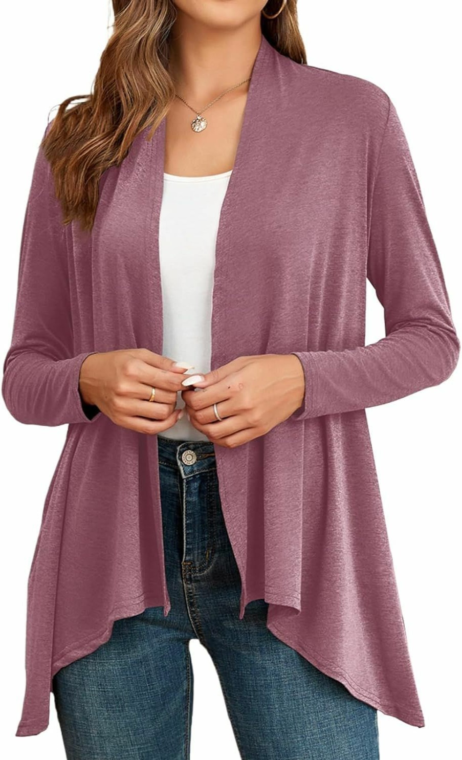 Sweaters | POGTMM Women'S Open Front Casual Long Sleeve Lightweight Drape Cardigans Sweater Duster With Pockets (S-3Xl)