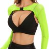 Sweaters | Century Star Century Star Mesh Crop Tops For Women See Through Shrug Long Sleeve Open Front Fishnet Cover Up Sexy Rave Outfits Sheer