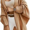 Sweaters | Miladusa Miladusa Women'S Cardigans Open Front Batwing Sleeve Knit 2023 Fall Oversized Long Cardigan Sweaters Outerwear