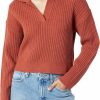 Sweaters | The Drop The Drop Women'S Marcy Ribbed Polo Top