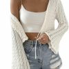 Sweaters | SOLY HUX Soly Hux Women'S Tie Front Tops Bell Long Sleeve Knit Crochet Cardigan Crop Top