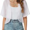 Sweaters | ZNVGIRL Women Shrug Chiffon Cardigans Open Front Short Sleeve Bolero For Evening Dressy