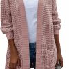 Sweaters | Zeagoo Zeagoo Women'S 2024 Fall Open Front Cardigan Long Batwing Sleeve Chunky Knit Sweater Loose Outerwear Coats With Pockets