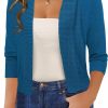 Sweaters | GoMamee Women'S 3/4 Sleeve Cropped Cardigan Sweaters Open Front Bolero Short Shrugs S-Xl