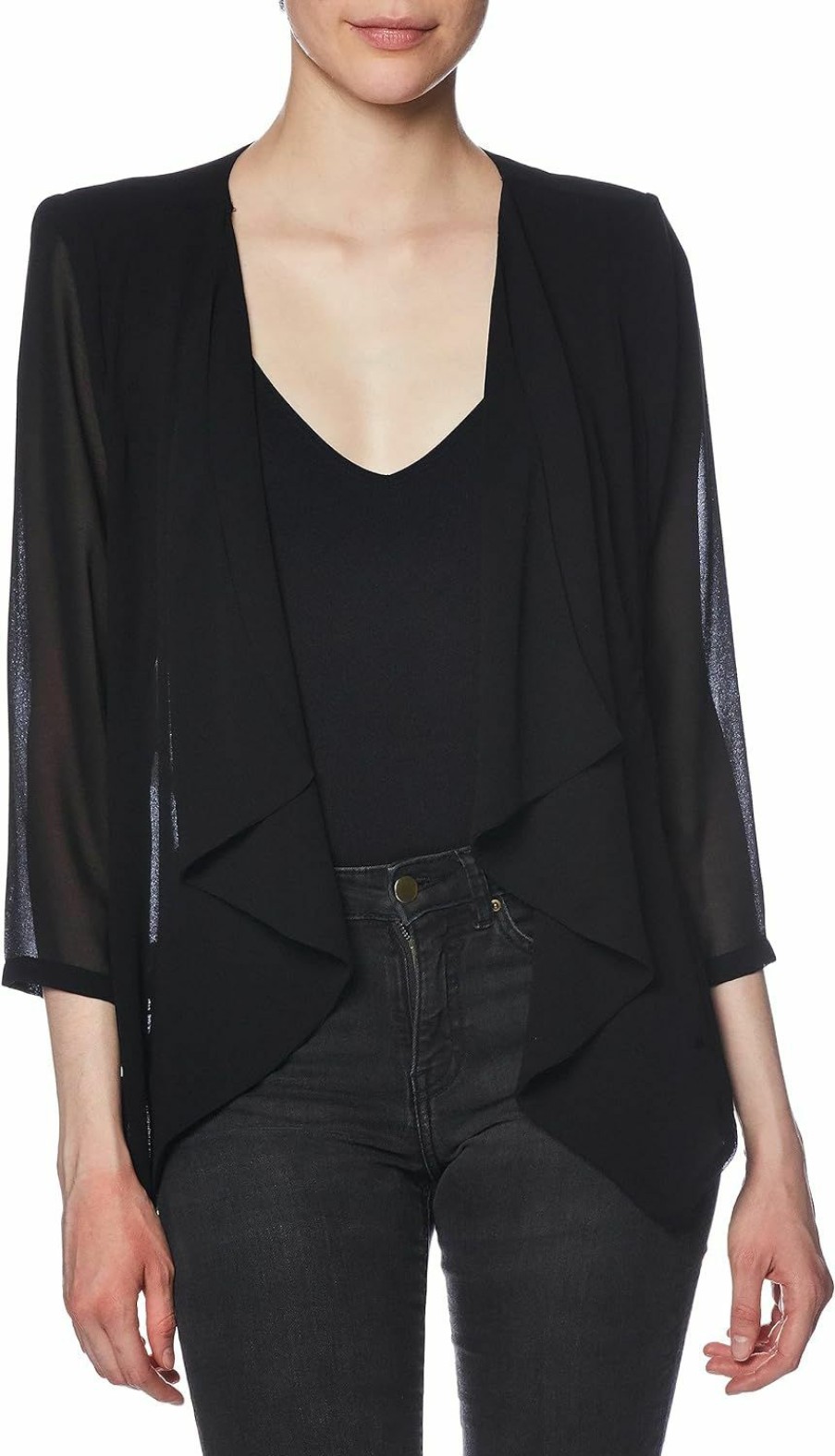 Sweaters | Calvin Klein Calvin Klein Women'S Chiffon Fly Front Shrug