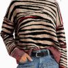 Sweaters | Desigual Desigual Women'S Oversize Zebra Pullover