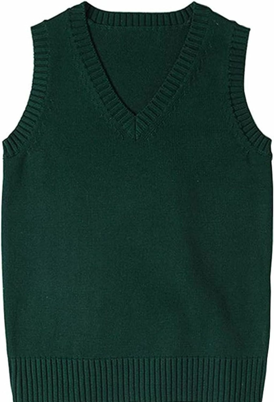 Sweaters | ZUEVI Women'S Sweater Vest Classic V Neck Uniform Pullover Knitwear Tops Sleeveless Knitted Sweaters Vests