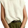 Sweaters | Saodimallsu Saodimallsu Womens Sleeveless Crewneck Sweaters Ribbed Knit Tank Tops 2024 Trendy Sweater Vest