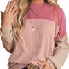 Sweaters | Dokotoo Dokotoo Womens Fashion 2024 Color Block Long Sleeve Crewneck Knitted Casual Loose Pullover Shirts Tops