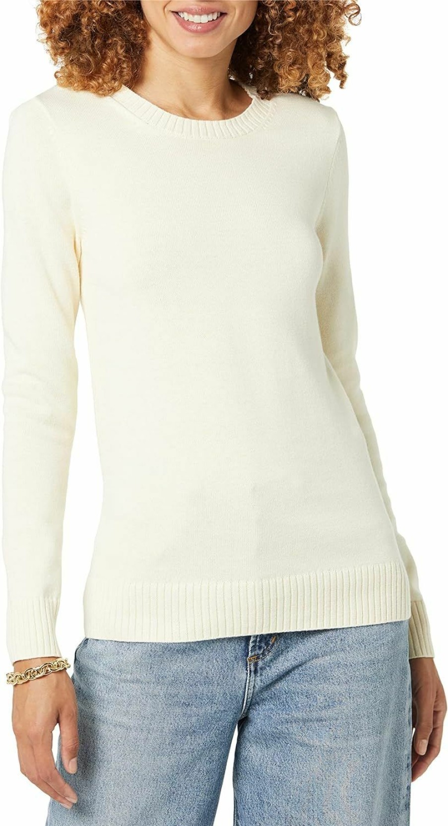 Sweaters | Amazon Essentials Amazon Essentials Women'S 100% Cotton Crewneck Sweater (Available In Plus Size)