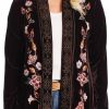 Sweaters | FLORIANA Floriana Womens Embroidered Kimono Cardigan Velvet Blazer Open Front Kimono Top