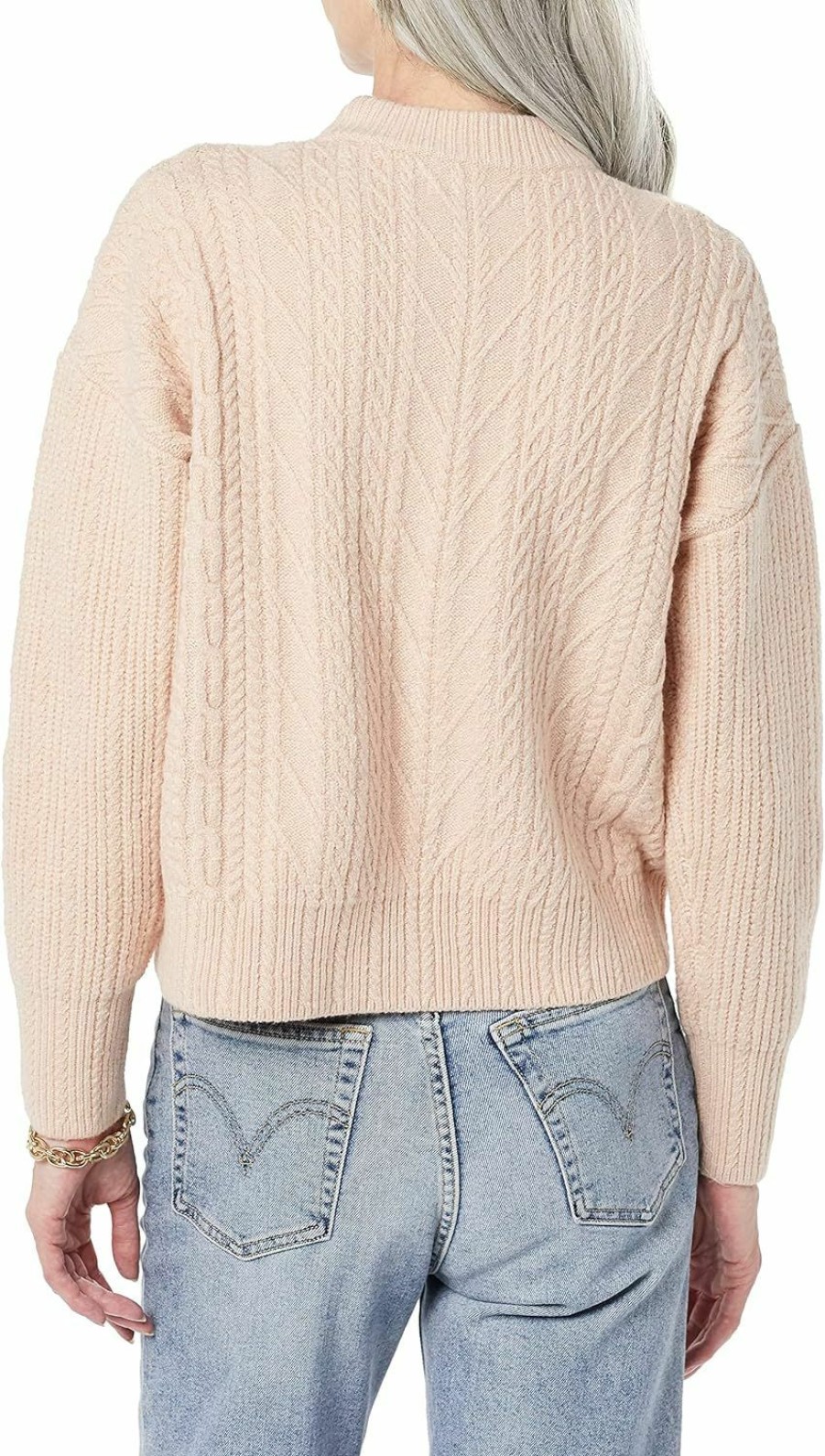 Sweaters | Amazon Essentials Amazon Essentials Women'S Soft-Touch Modern Cable Crewneck Sweater (Available In Plus Size)