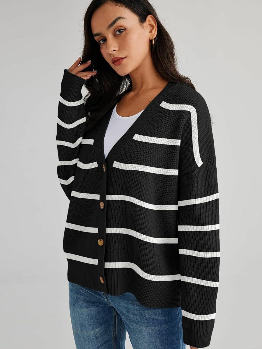 Sweaters | LILLUSORY Lillusory Women'S Cardigan Sweaters 2023 Fall Oversized Open Front Button V Neck Lightweight Cardigans Knit Outerwear