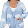 Sweaters | SOLY HUX Soly Hux Women'S Button Down V Neck Long Sleeve Cloud Open Front Knit Cardigan Sweater