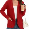 Sweaters | GRACE KARIN Grace Karin Women'S Open Front Sweater Blazer Lapel Cardigan Sweater Long Sleeve Knitted Blazer Jackets With Pockets