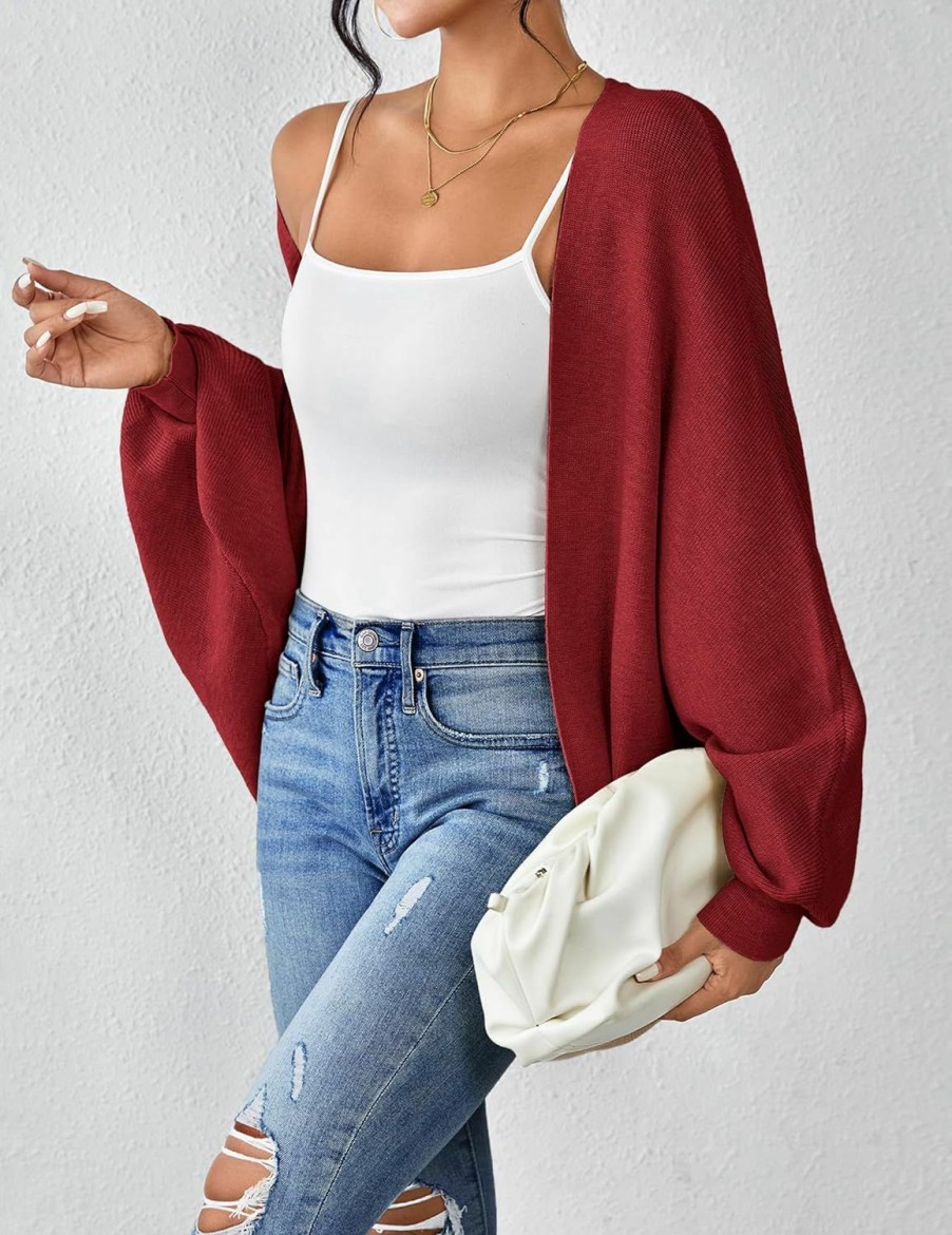 Sweaters | Zeagoo Zeagoo Women'S 2024 Oversized Batwing Sleeve Knit Cardigan Sweaters Casual Long Outwear Coat