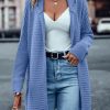 Sweaters | SHEWIN Shewin Women'S Casual Long Sleeve Open Front Lightweight Cable Knit Hooded Cardigan Sweater Loose Outwear