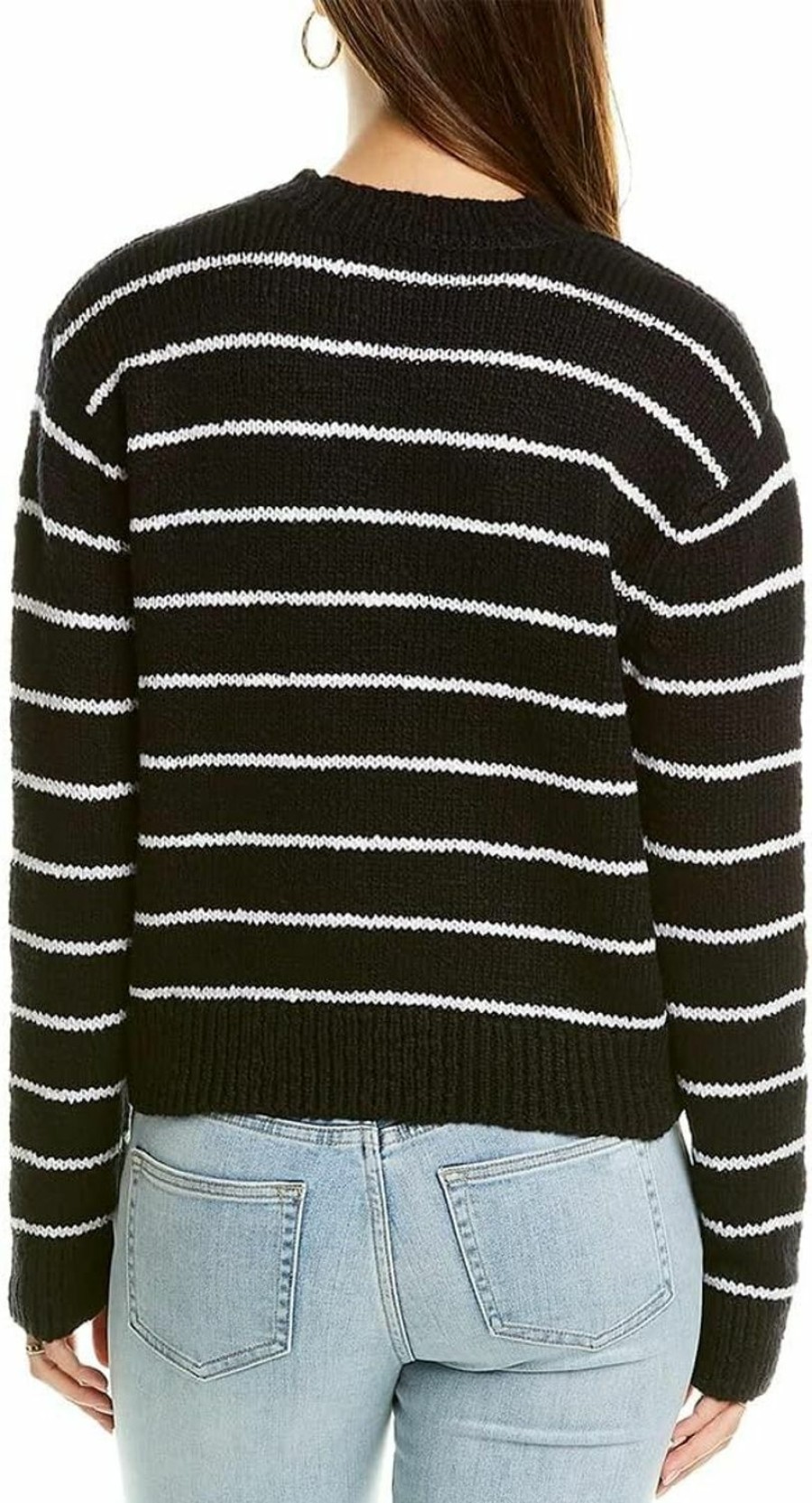 Sweaters | Vince Vince Women'S Textured Stripe Crew Neck