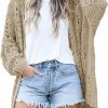 Sweaters | LQAQL Womens Summer Crochet Cardigan Sweaters Oversized Boho Netted Knit Open Front Cardigans