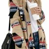 Sweaters | MNCEGEER Women Boho Cardigan Aztec Open Front Long Sleeve Shawl Collar Sweater Coat