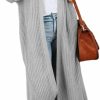 Sweaters | Newffr Newffr Women'S Open Front Maxi Long Knitted Cardigan Solid Casual Loose Cable Sweater Coat Outwear