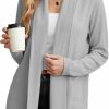 Sweaters | GRECERELLE Grecerelle Women'S Open Front Cardigan Lightweight Sweaters Draped Lapel Long Sleeve Loose Cardigans Knit Fall Winter Outwear