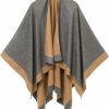 Sweaters | MELIFLUOS DESIGNED IN SPAIN Melifluos Designed In Spain Women'S Shawl Wrap Poncho Ruana Cape Cardigan Sweater Open Front For Fall Winter Spring