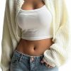 Sweaters | GORGLITTER Gorglitter Women'S Long Sleeve Bolero Shrug Open Front Knit Cropped Cardigan Sweater Shrugs