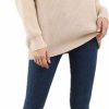 Sweaters | Alinfu Women'S Casual Unbalanced Crew Neck Knit Sweater Loose Pullover Cardigan