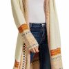 Sweaters | FERBIA Ferbia Women Boho Cardigan Sweater Long Open Front Maxi Knit Sweaters Aztec Tribal Tassel Fringe Thin Coat