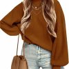 Sweaters | Zeagoo Zeagoo Sweaters For Women 2024 Fashion Trendy Long Sleeve Turtleneck Pullover Lantern Knit Sweater Tops