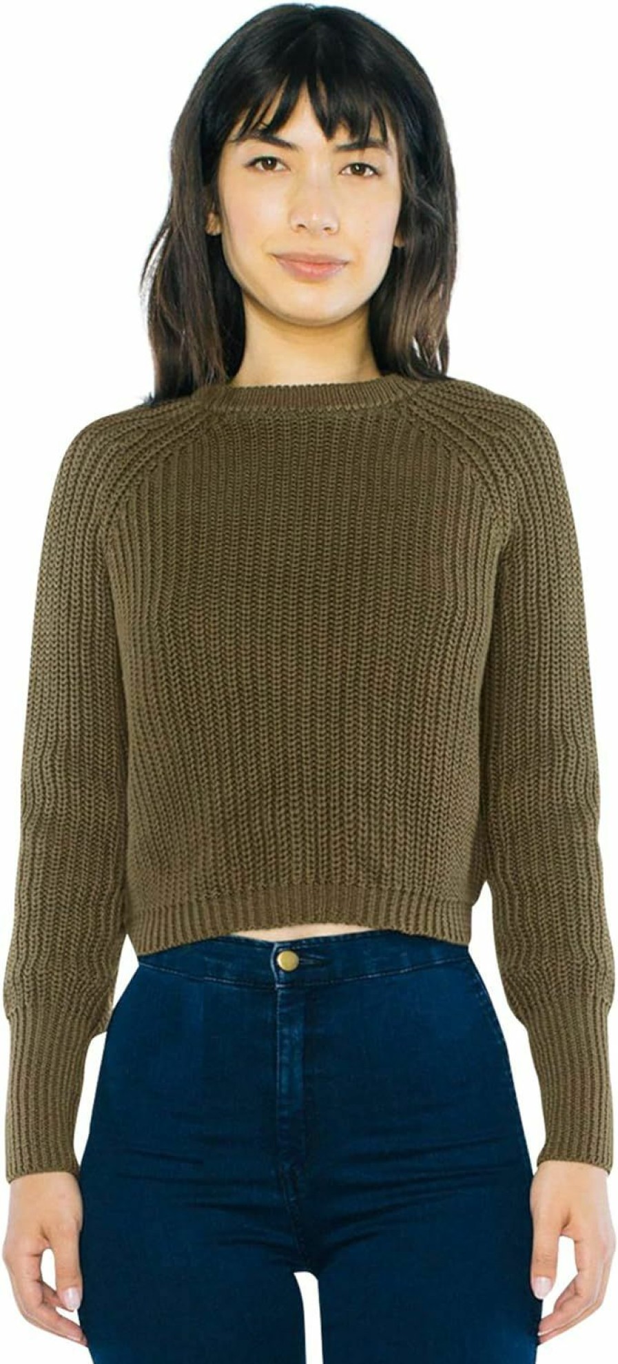 Sweaters | American Apparel American Apparel Women'S Cropped Fisherman Long Sleeve Pullover