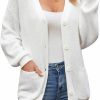 Sweaters | QUALFORT Qualfort Women'S 100% Cotton Cardigan Sweater Long Sleeve Button Down Oversized Knit Cardigan With Pockets