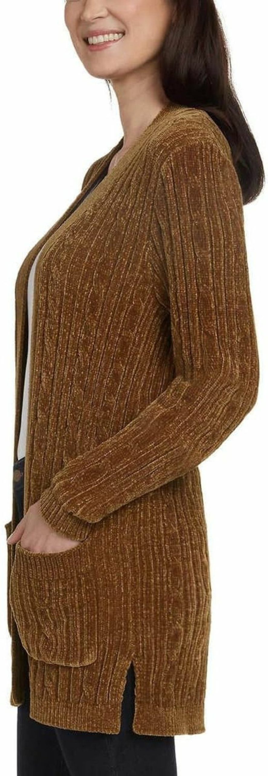 Sweaters | Matty M Women'S Cozy Cable Open Front Chenille Cardigan Sweater