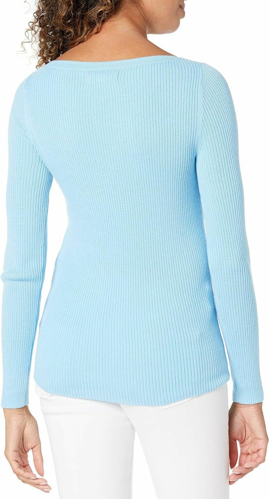 Sweaters | Amazon Essentials Amazon Essentials Women'S Lightweight Ribbed Long-Sleeve Boat Neck Slim-Fit Sweater