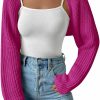 Sweaters | QWINEER Women'S Bolero Shrug Sweater Croped Cardigan Sweater Open Front Knit