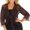 Sweaters | Back From Bali Back From Bali Womens Plus Size Shrug Bolero Sheer Cardigan Arm Cover 2X 3X 4X Lightweight